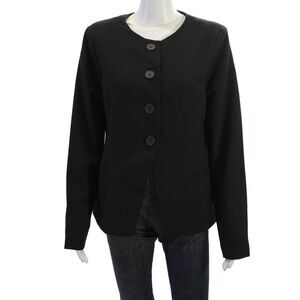 4th Reckless Women Classic Black Button Blazer Long Sleeve Size L